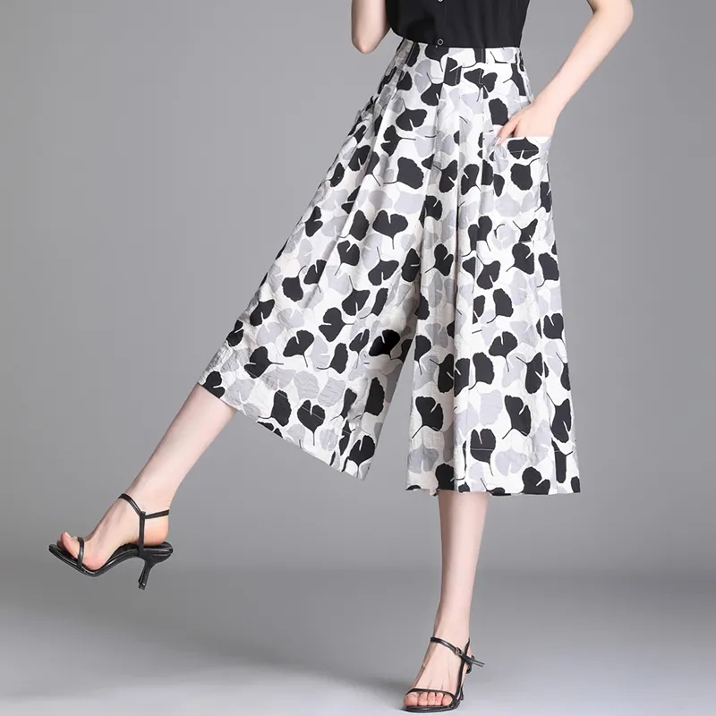 Palazzo Pant Wide - Summer New Thin Print Pants Loose