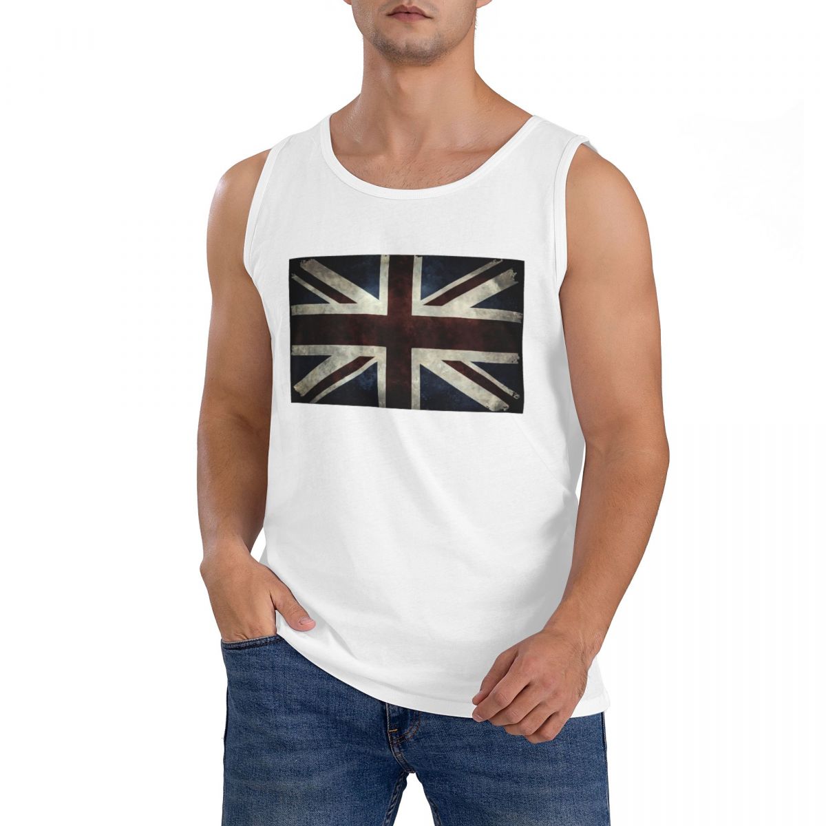 Summer Clothing Uk Men - 100% Cotton Union Jack Flag Of