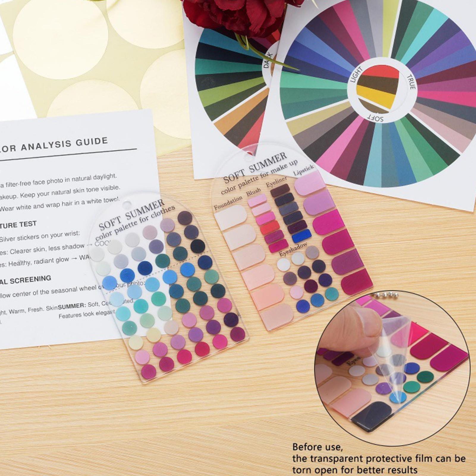 Summer Clothing Palette - 2pcs Soft Summer Color Palette Card