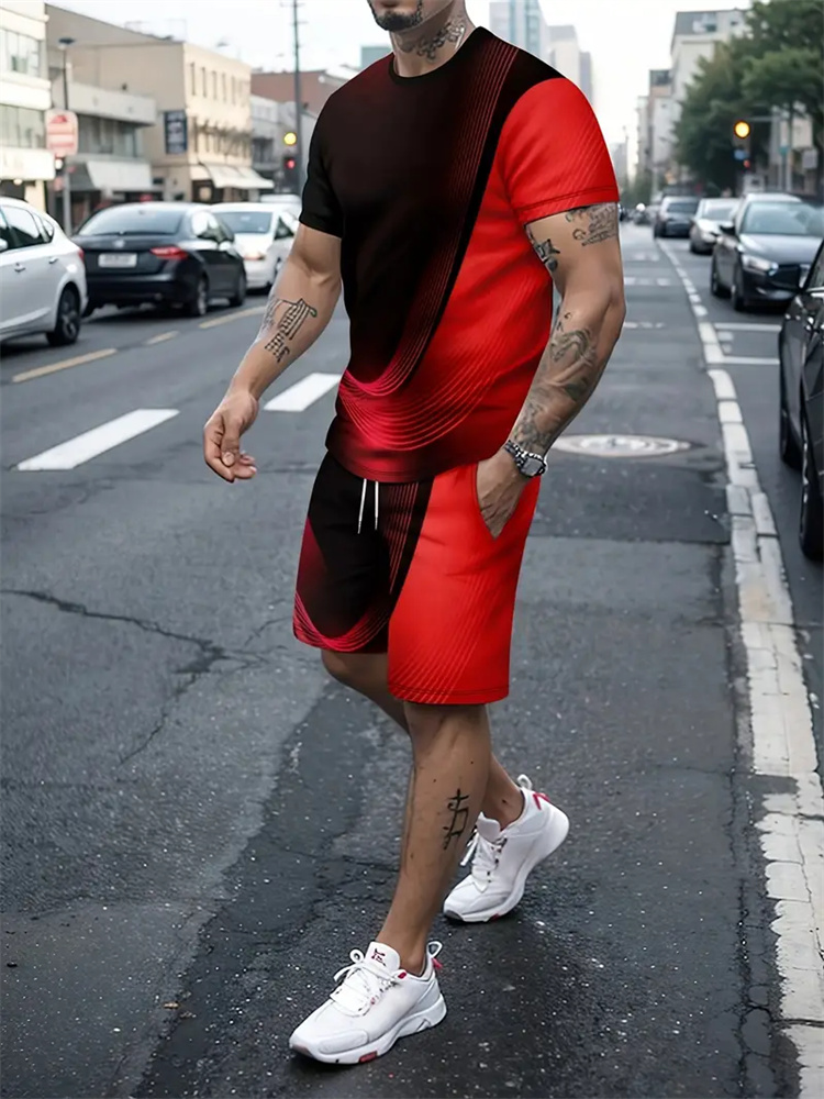 Men Women Gradient Texture T-s - Summer Gym Clothing recension och pris