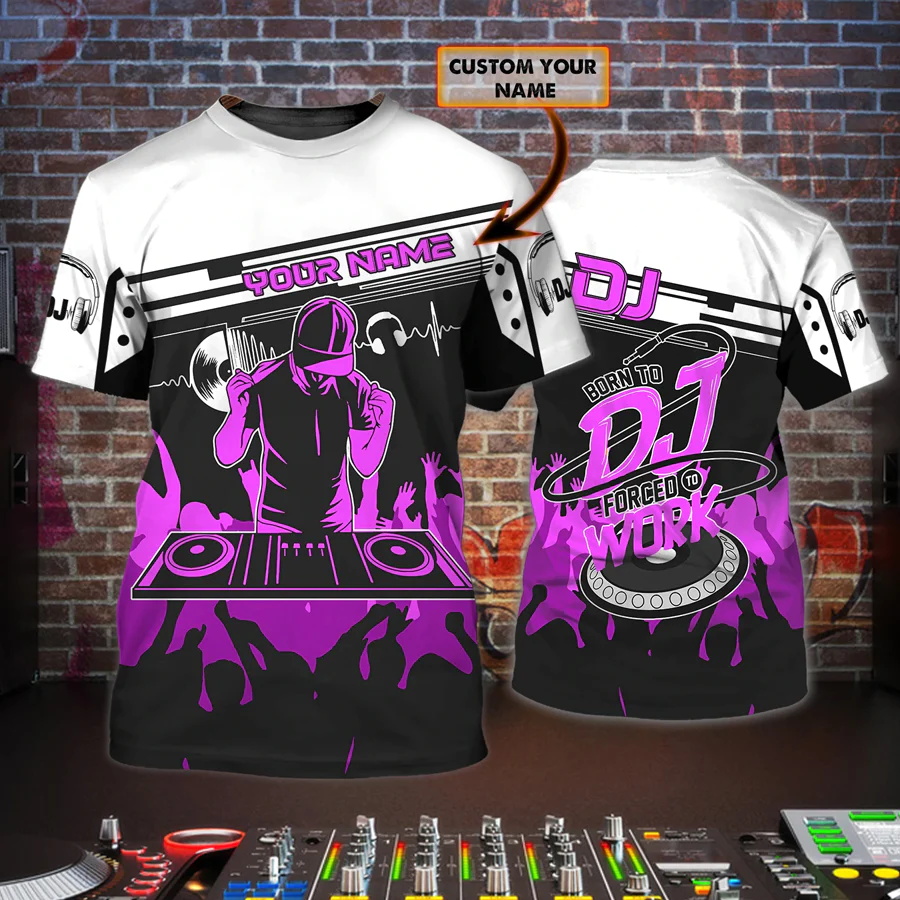 Newest Summer Men's T-shirt DJ - Summer Clothing Name recension och pris