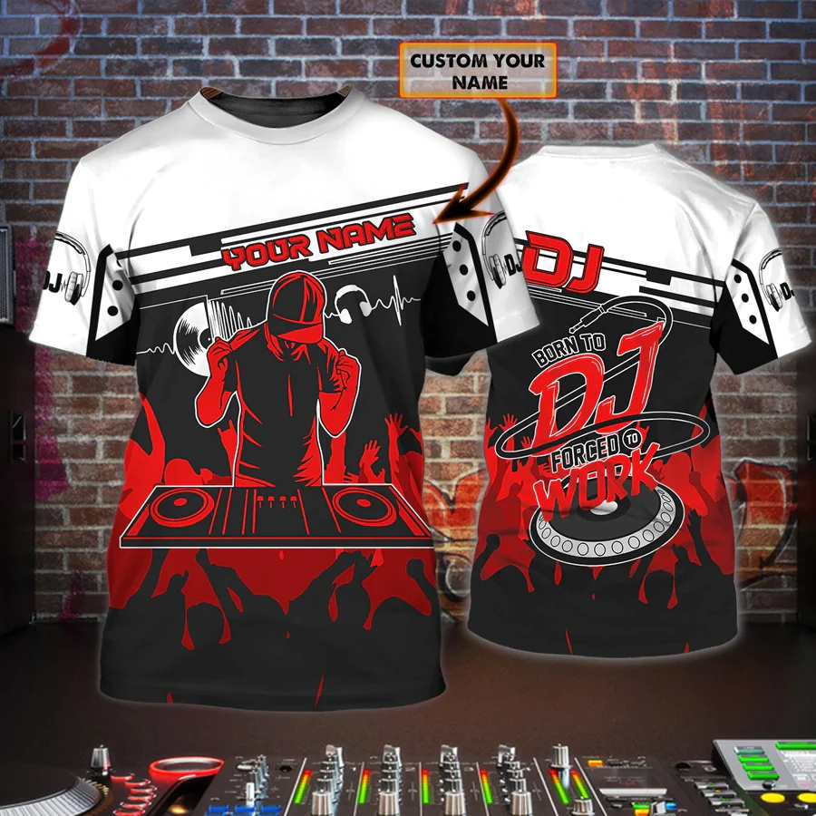 Newest Summer Men's T-shirt DJ - Summer Clothing Name recension och pris