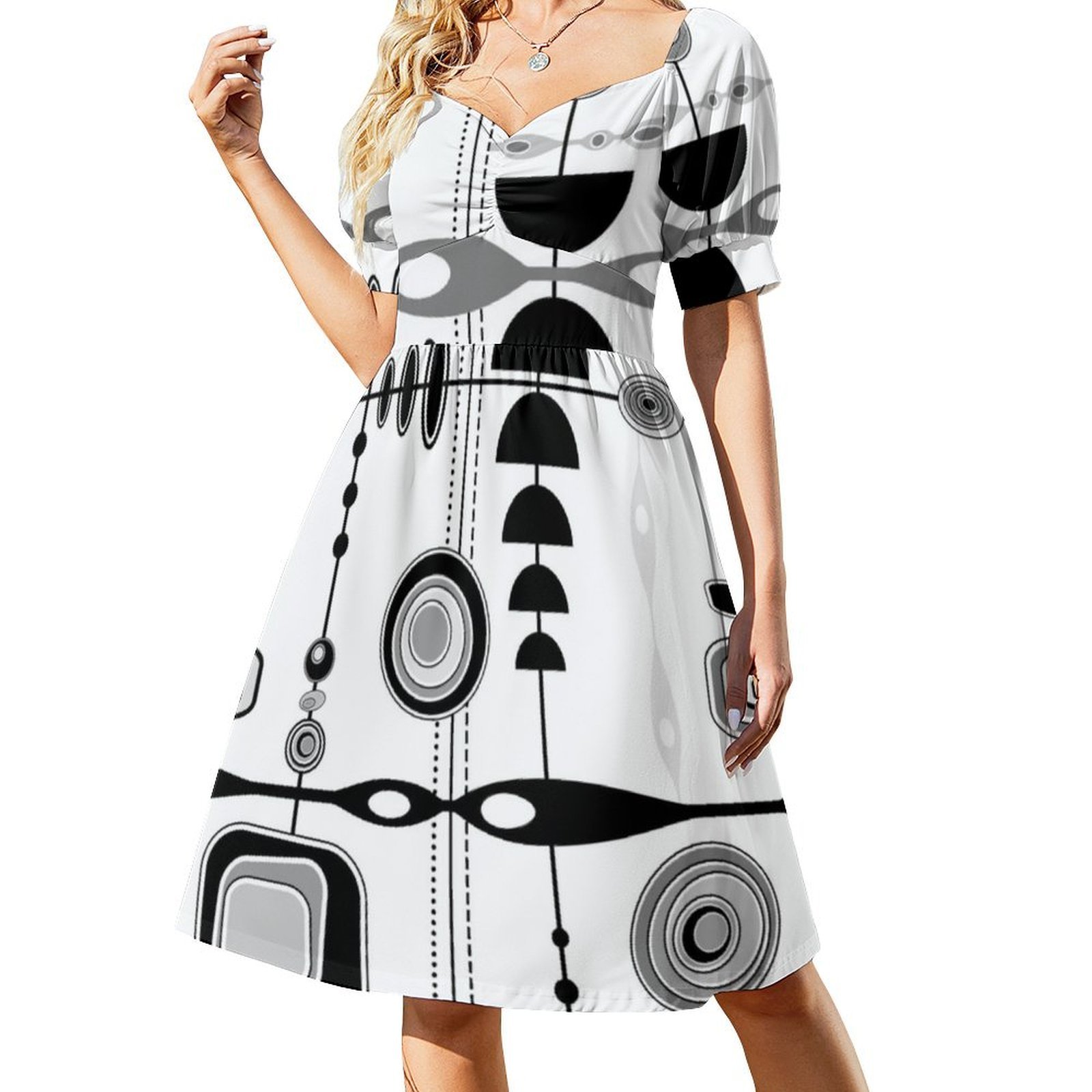 Mid Century Modern Print-Black - Summer Clothing Vintage recension och pris