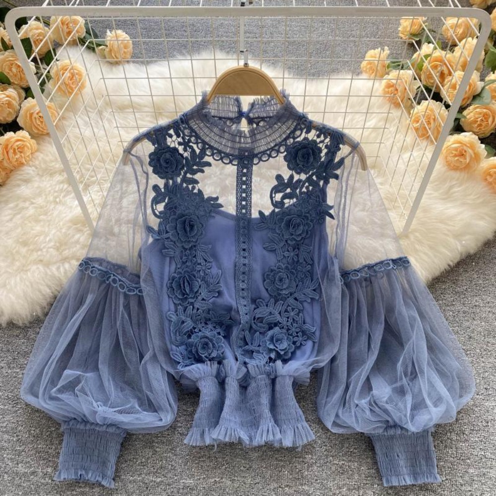 2Pcs/Set Lace Puff Long Sleeve - Summer Clothing Vintage recension och pris