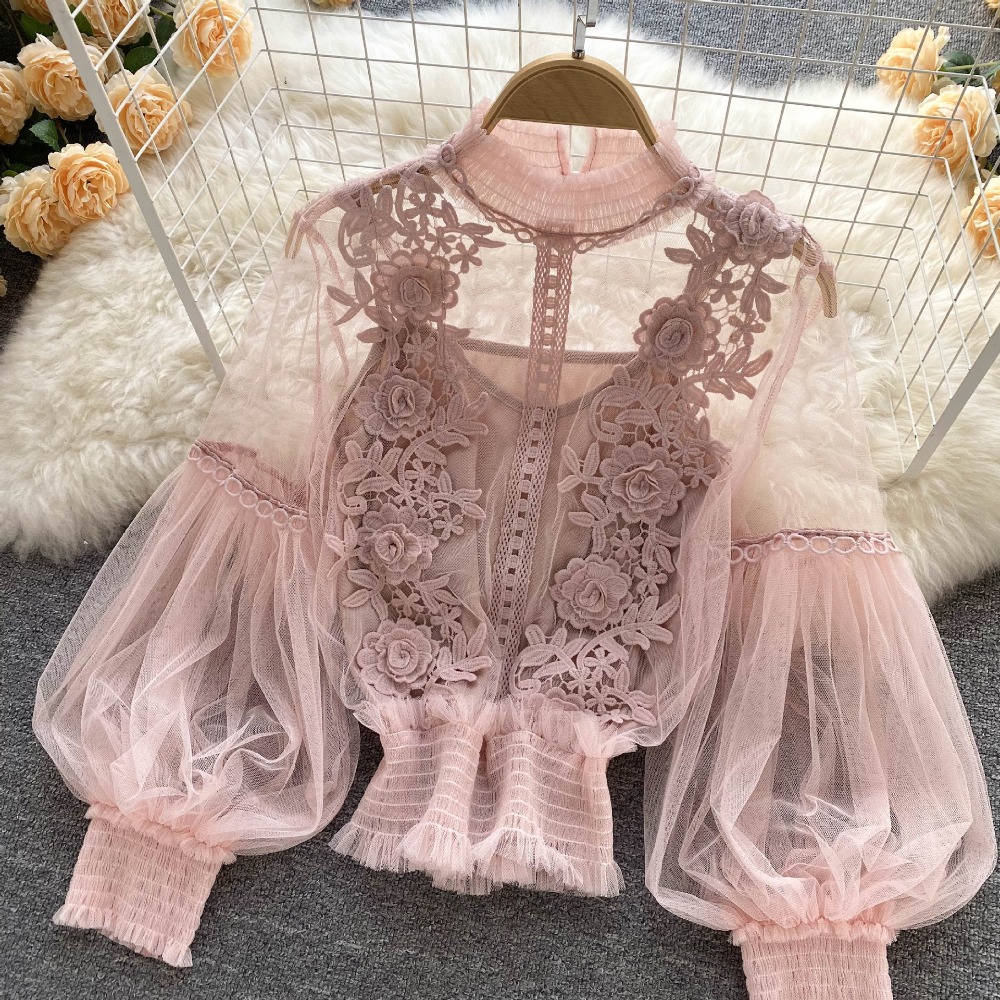 2Pcs/Set Lace Puff Long Sleeve - Summer Clothing Vintage recension och pris