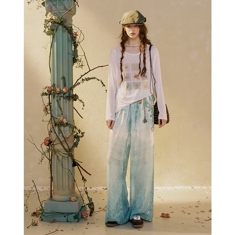 ELFSACK Women's Multi Color Vi - Palazzo Pant Wide recension och pris