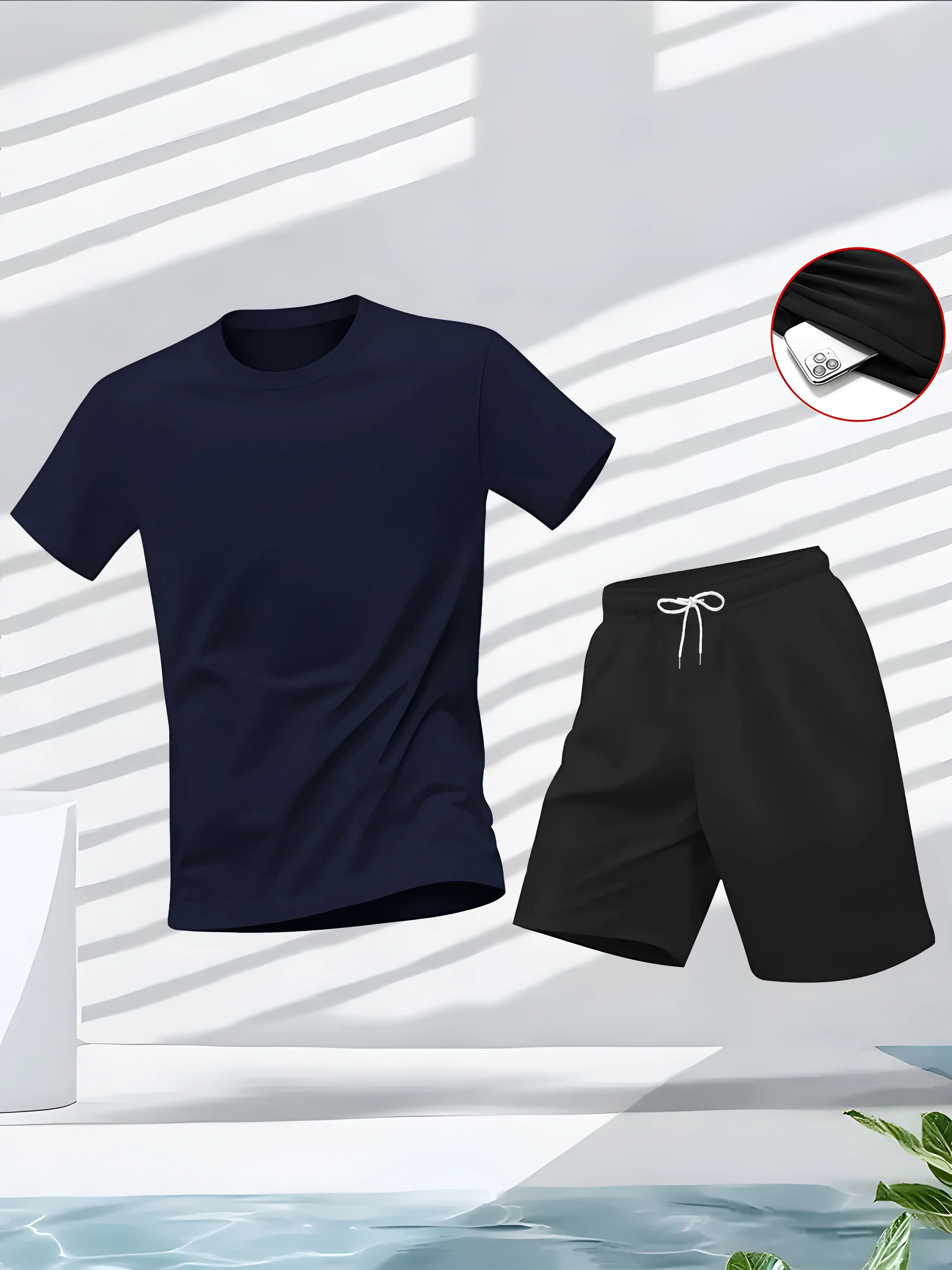 Men's Suit 2pcs Set Fashion Le - Summer Gym Clothing recension och pris