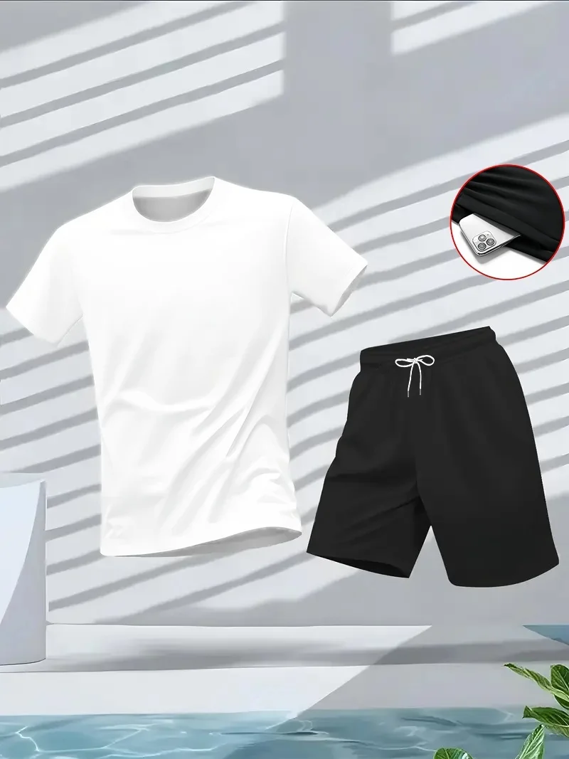 Men's Suit 2pcs Set Fashion Le - Summer Gym Clothing recension och pris