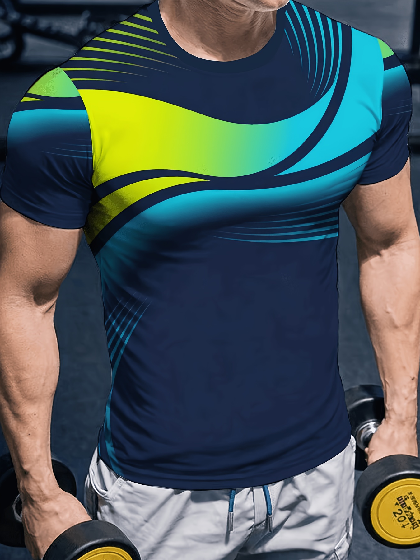 Men High Elastic Quick Dry Spo - Summer Gym Clothing recension och pris