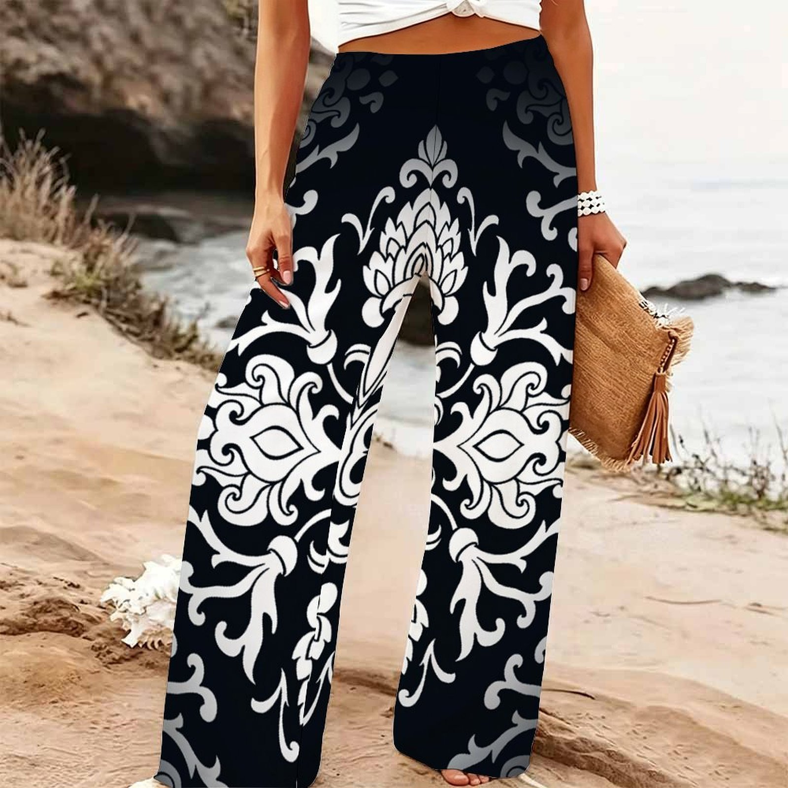 Women's Summer Beach Wide Leg  - Palazzo Pant Wide recension och pris