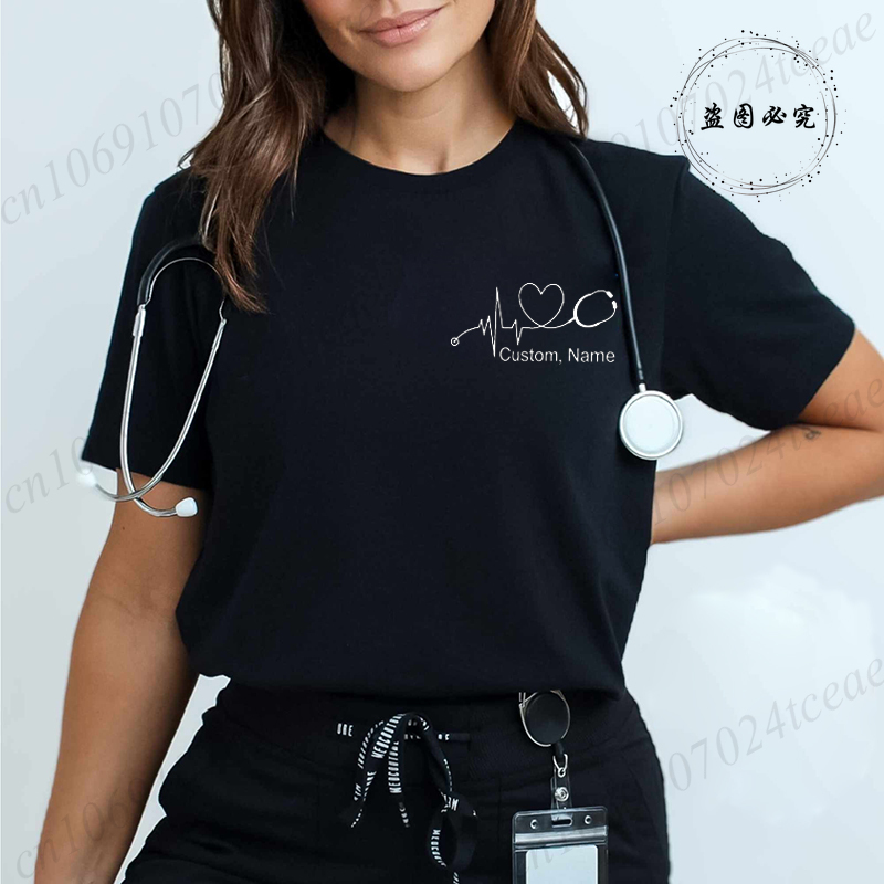 Custom Name Nurse Shirt Stetho - Summer Clothing Name recension och pris