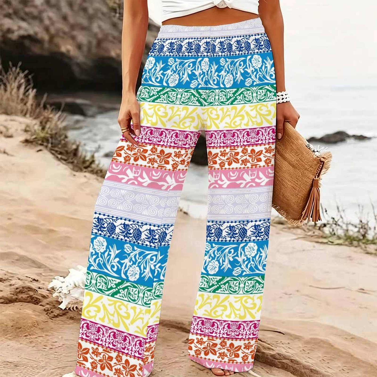 Women's Summer Beach Wide Leg  - Palazzo Pant Wide recension och pris