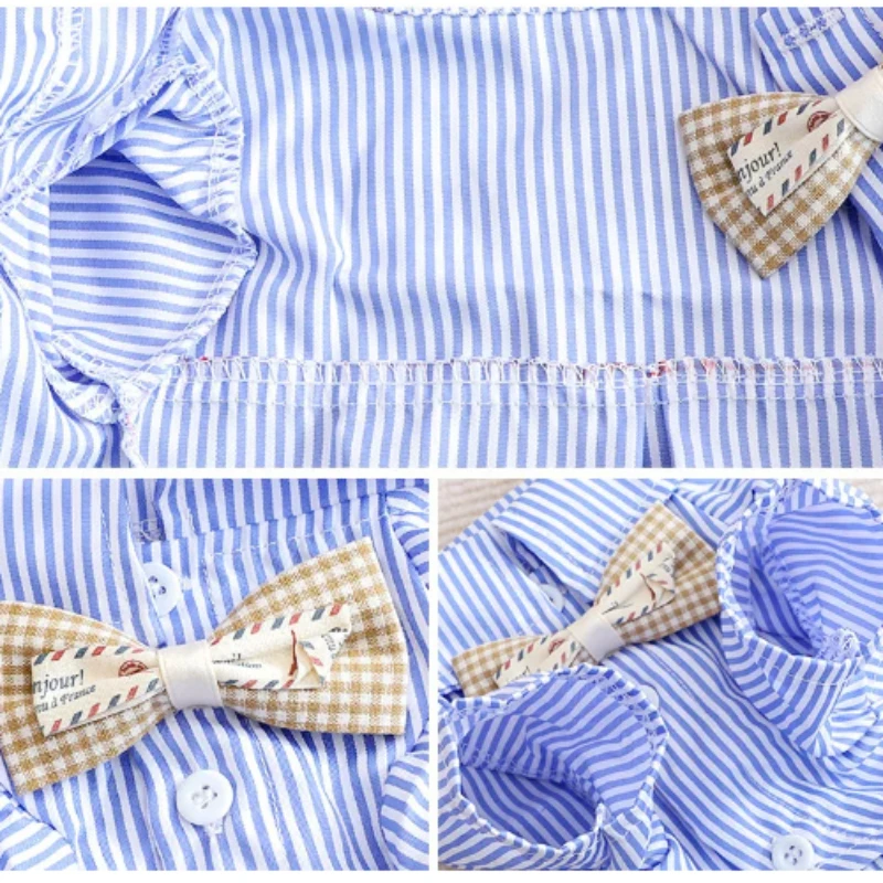 Pet Dog Clothes Bowknot Stripe - Summer Dog Clothing recension och pris