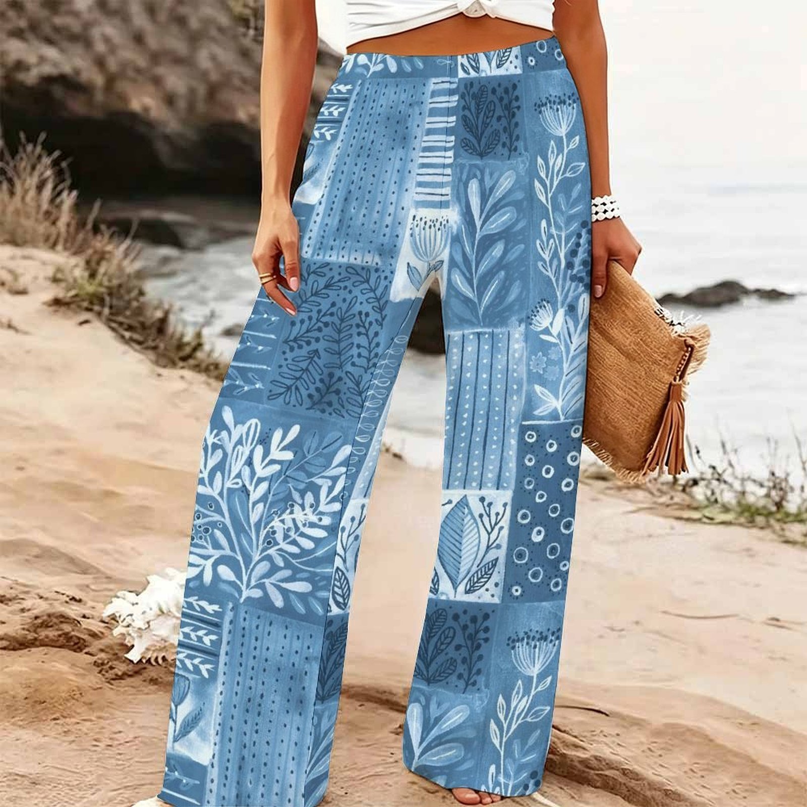 Women's Summer Beach Wide Leg  - Palazzo Pant Wide recension och pris