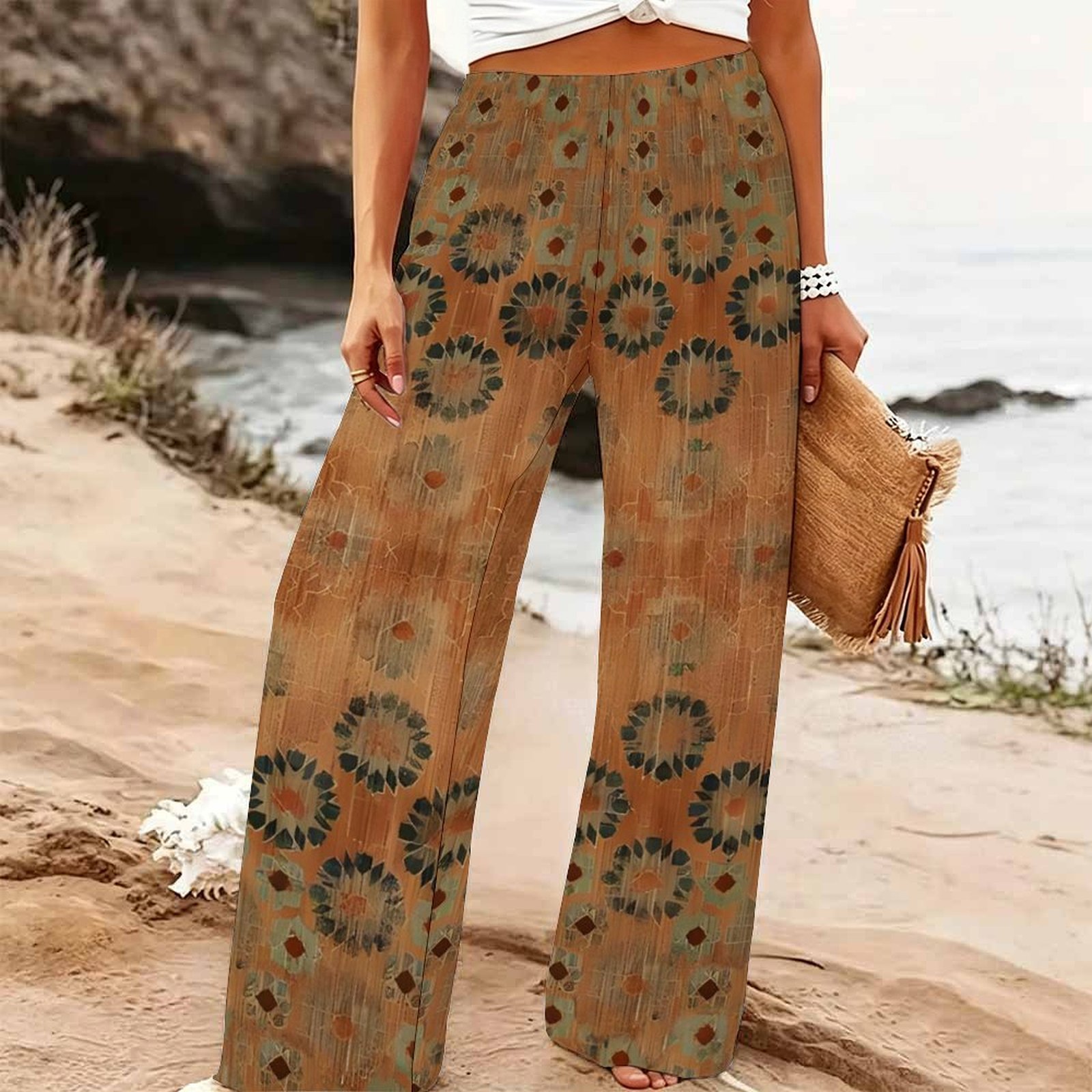 Women's Summer Beach Wide Leg  - Palazzo Pant Wide recension och pris