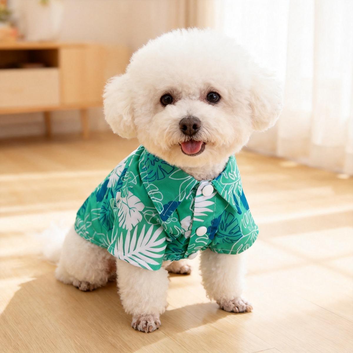 Cat Flower Shirt, Lightweight  - Summer Dog Clothing recension och pris