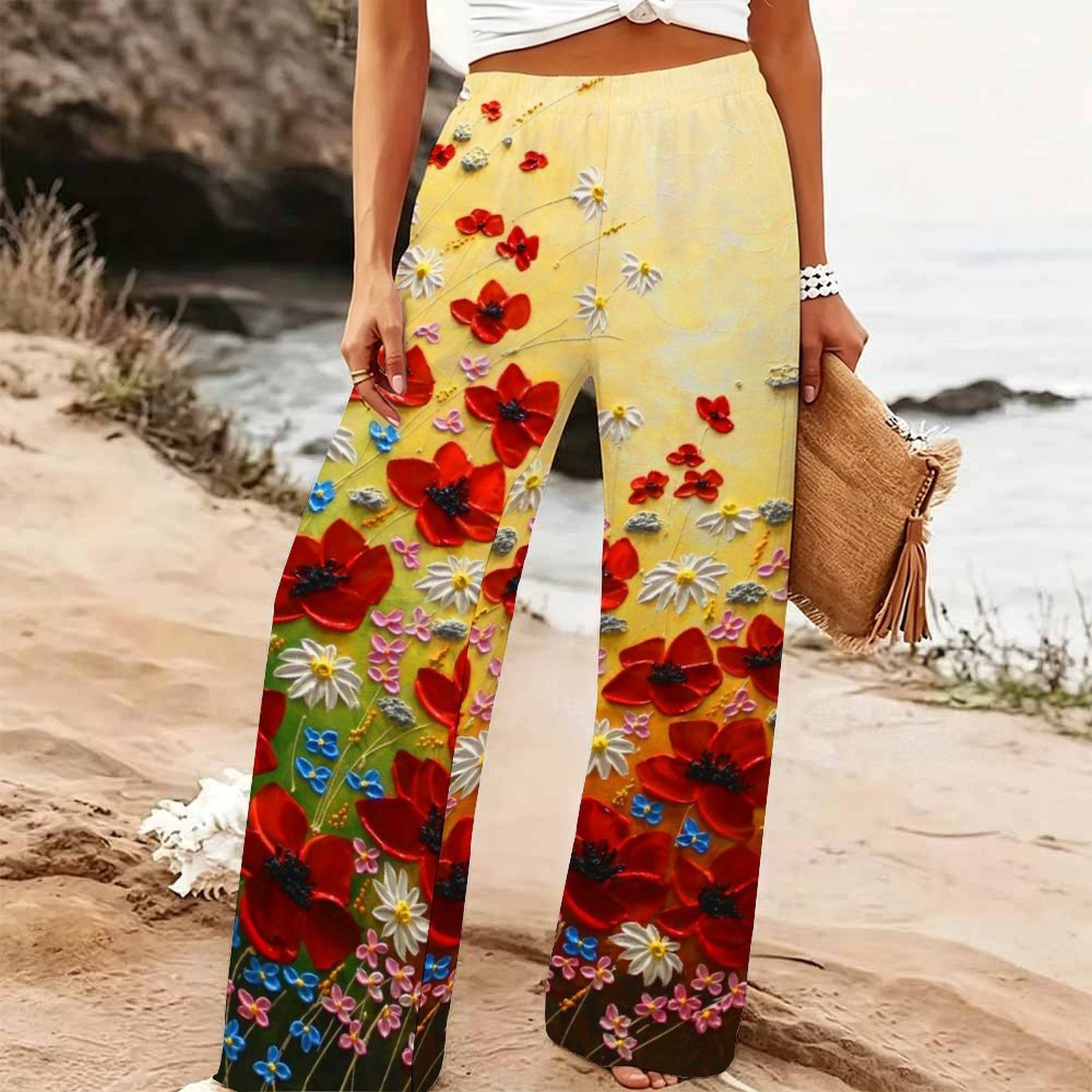 Women's Summer Beach Wide Leg  - Palazzo Pant Wide recension och pris
