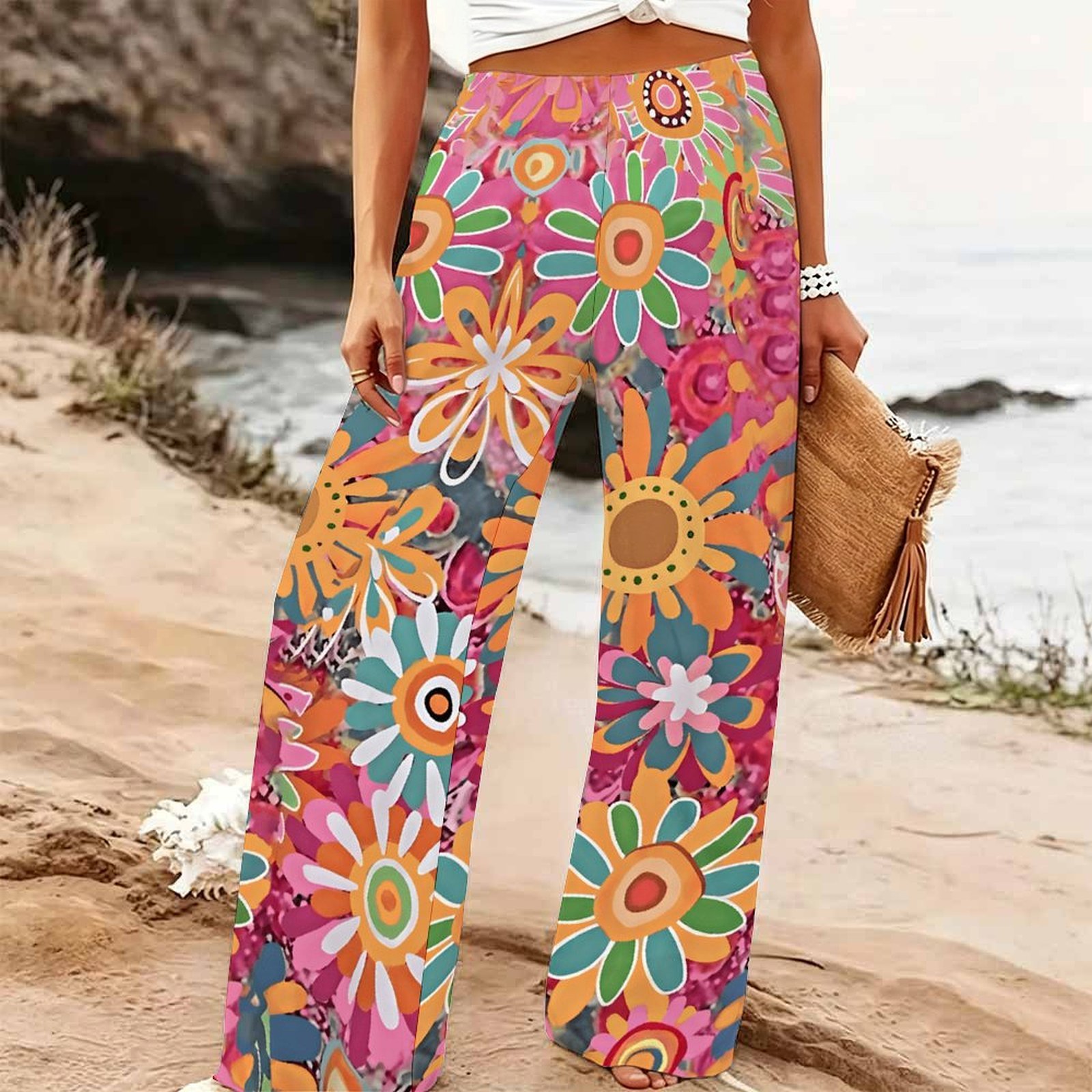 Women's Summer Beach Wide Leg  - Palazzo Pant Wide recension och pris
