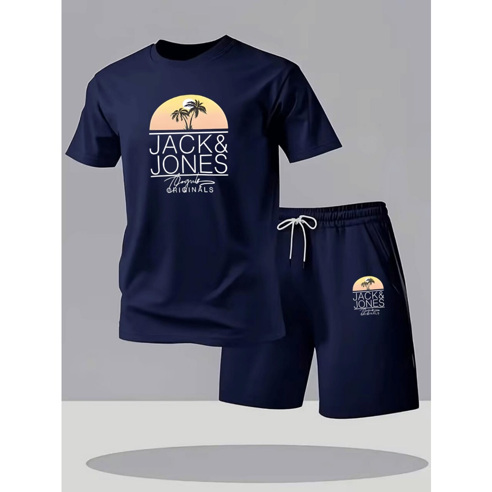 Men's Fitness T-Shirts Sets Br - Summer Gym Clothing recension och pris