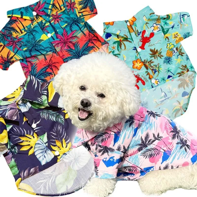 Hawaiian Shirt Pet Beach Wear  - Summer Dog Clothing recension och pris