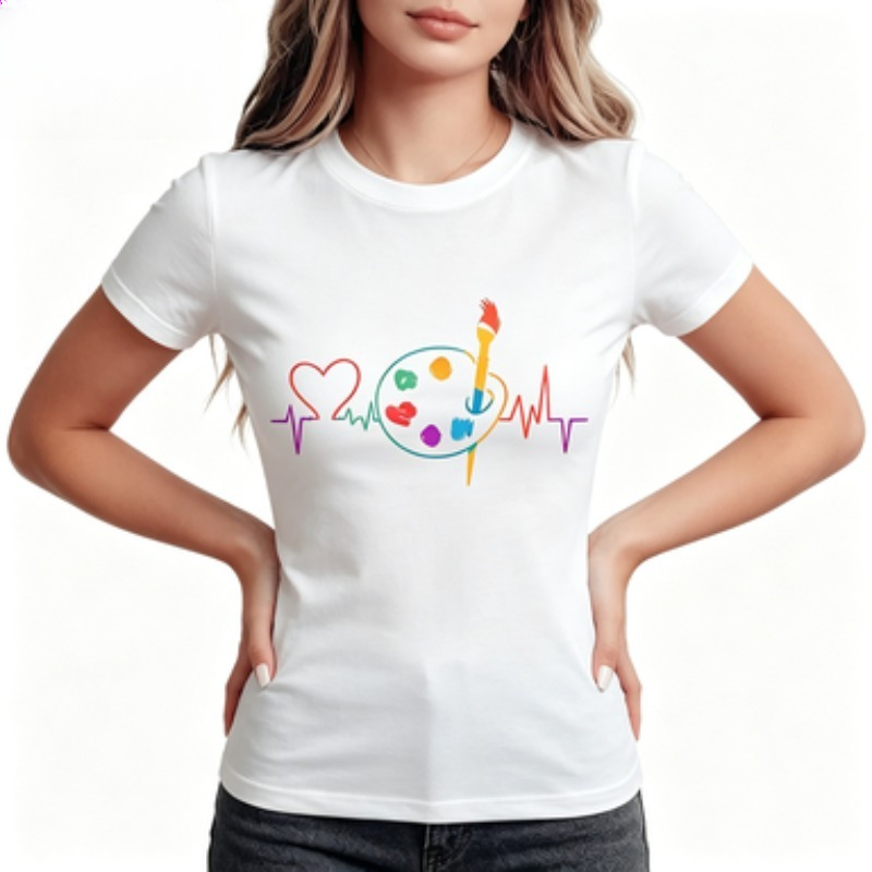 Colorful Geometric Women's Cas - Summer Clothing Palette recension och pris
