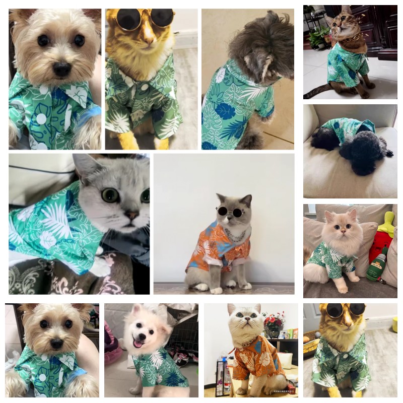 Pet  Beach Shirt Dog Clothes S - Summer Dog Clothing recension och pris