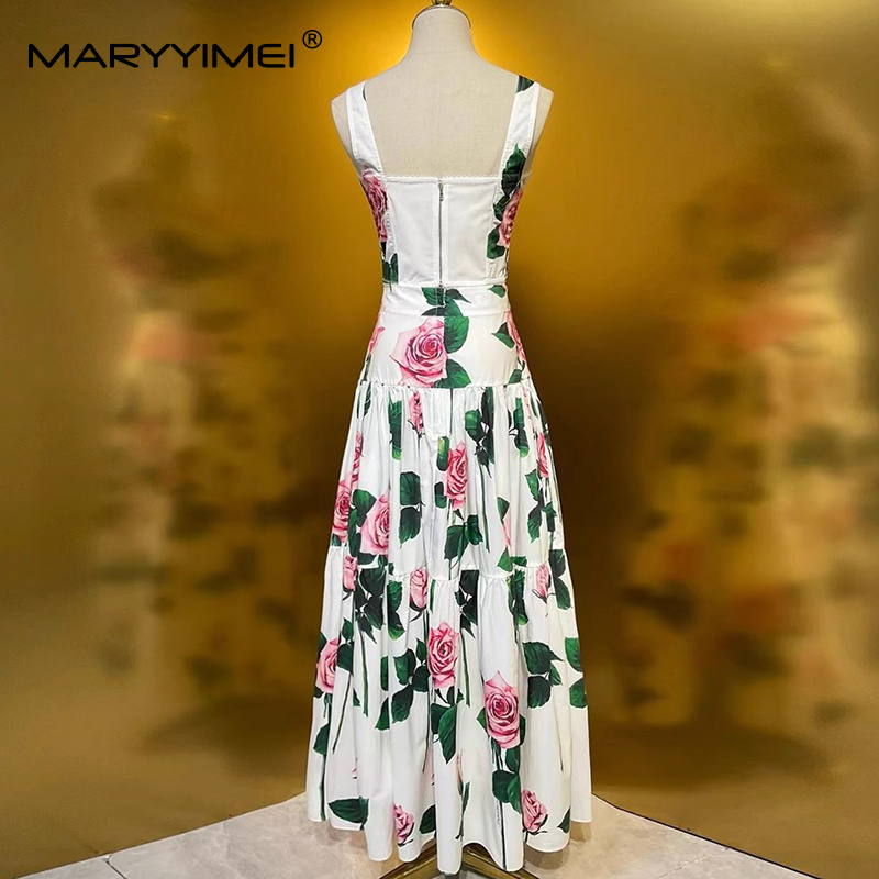 MARYYIMEI Floral-Print Pleated - Summer Clothing Accessories recension och pris
