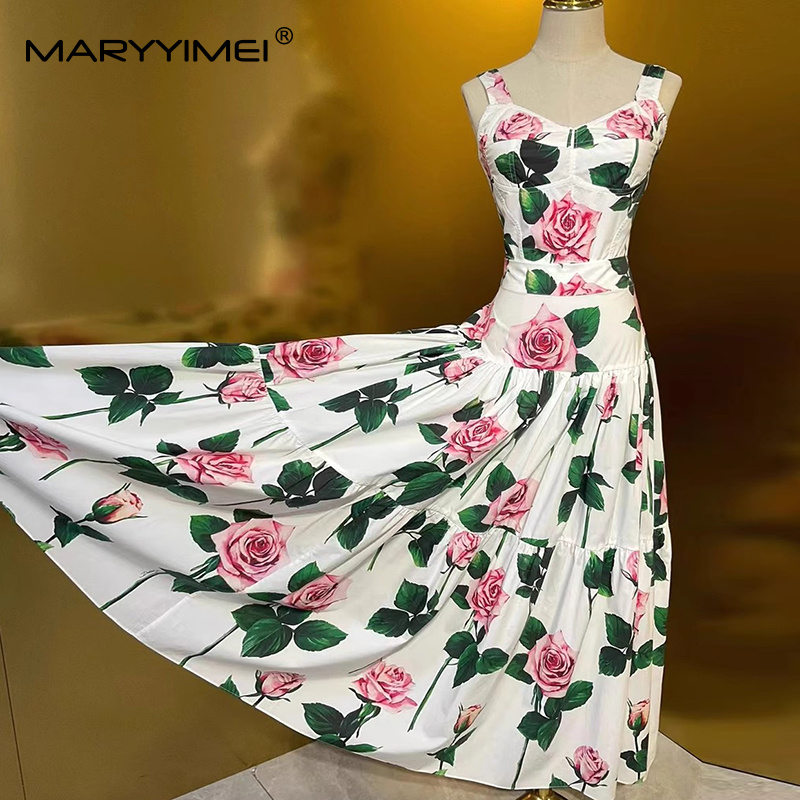 MARYYIMEI Floral-Print Pleated - Summer Clothing Accessories recension och pris
