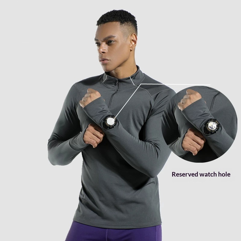 Men's Finger Hole Design Fall  - Summer Gym Clothing recension och pris