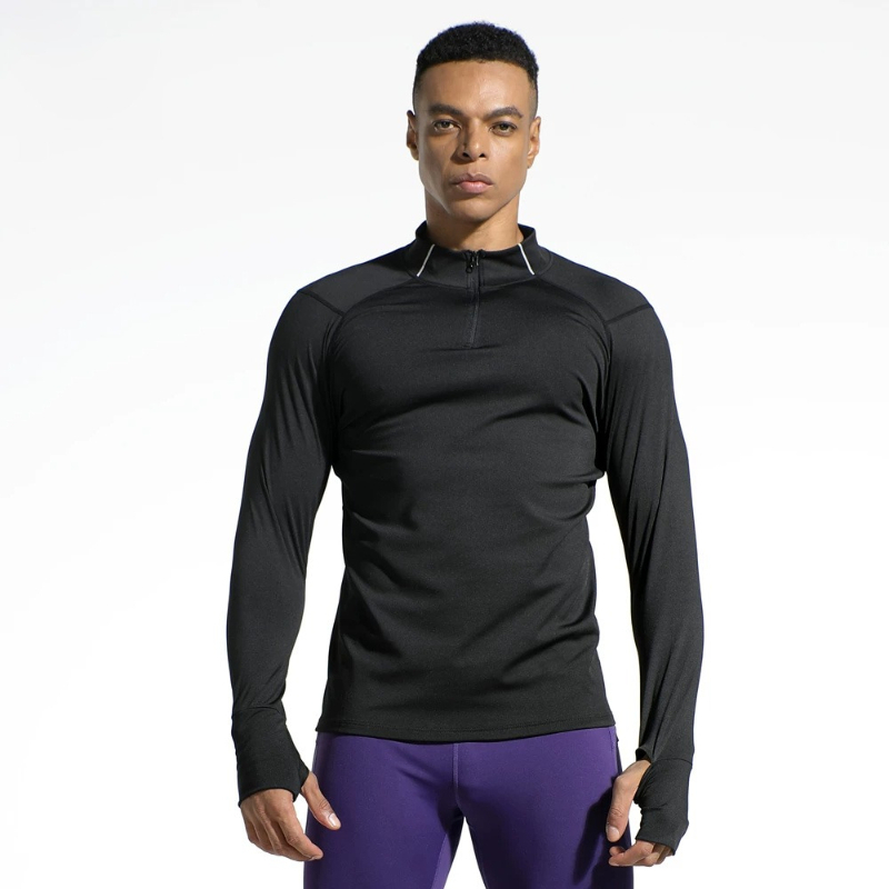 Men's Finger Hole Design Fall  - Summer Gym Clothing recension och pris