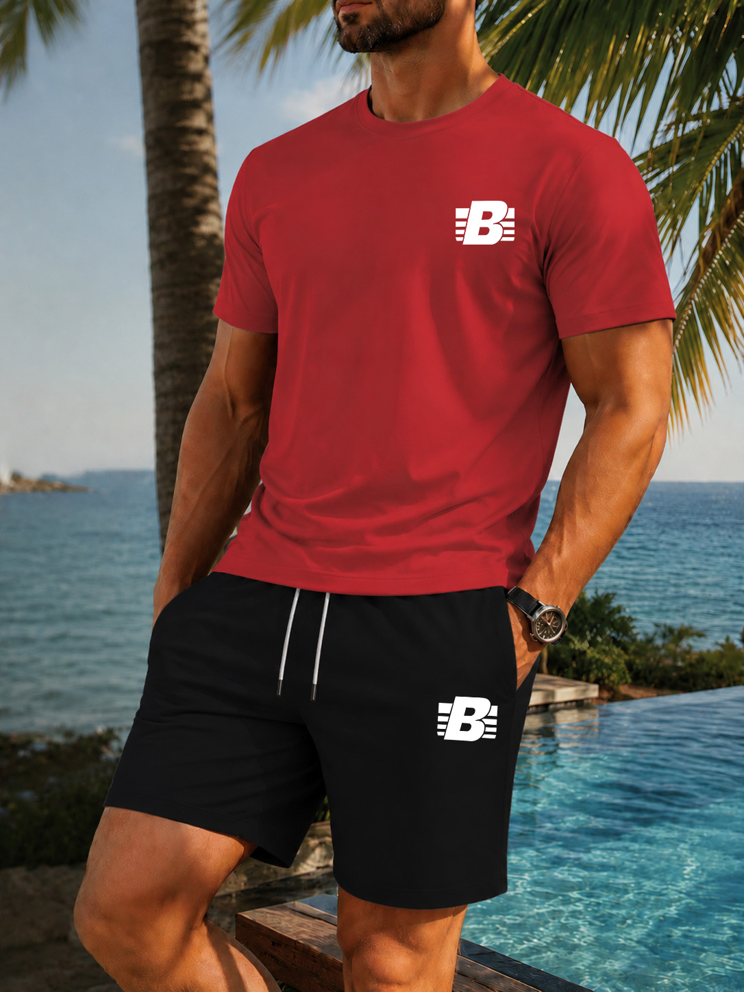 Men's 2-Piece Tracksuit Casual - Summer Gym Clothing recension och pris