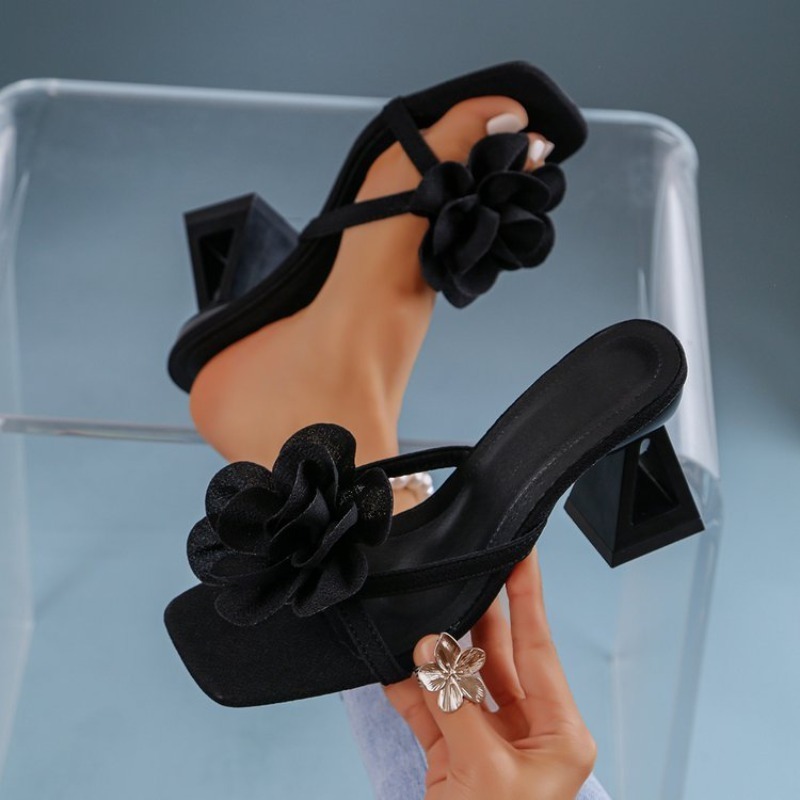 Womens 3D Flower Decor Sandals - Summer Clothing Accessories recension och pris