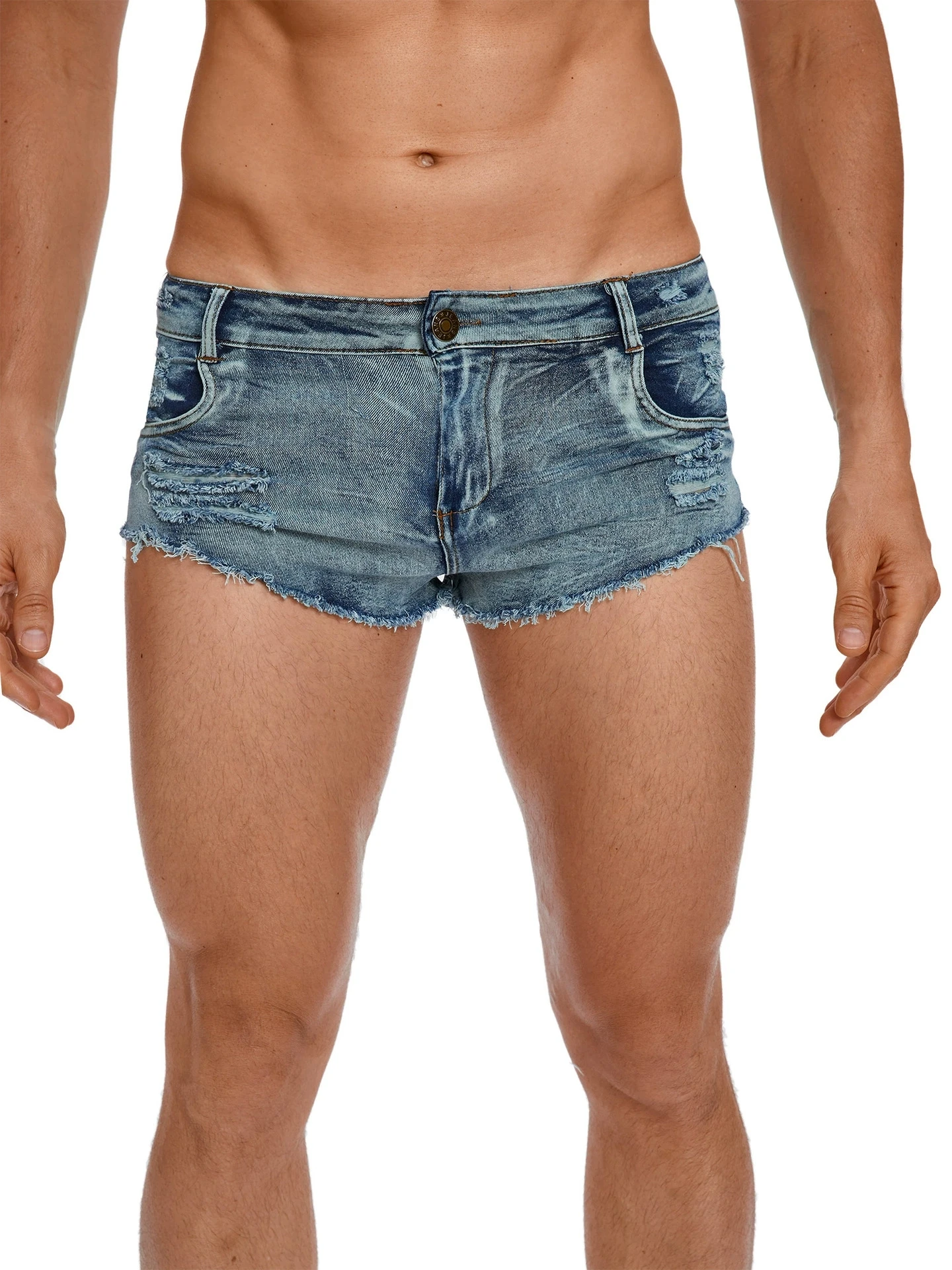 Men's Low Waist Jeans Shorts F - Summer Clothing Vintage recension och pris