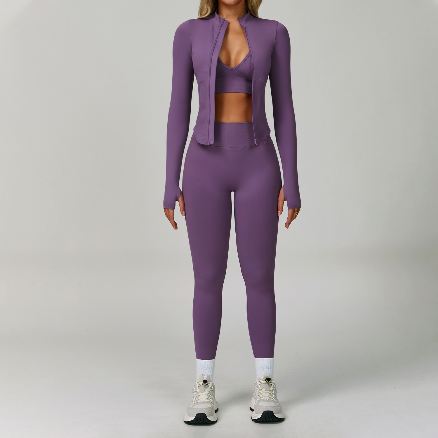2/3PCS Yoga Suit Sports Set Wo - Yours Clothing Summer Jackets recension och pris