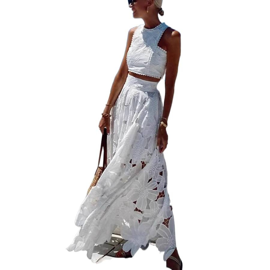 Women's White Floral Lace Embr - Summer Clothing Accessories recension och pris